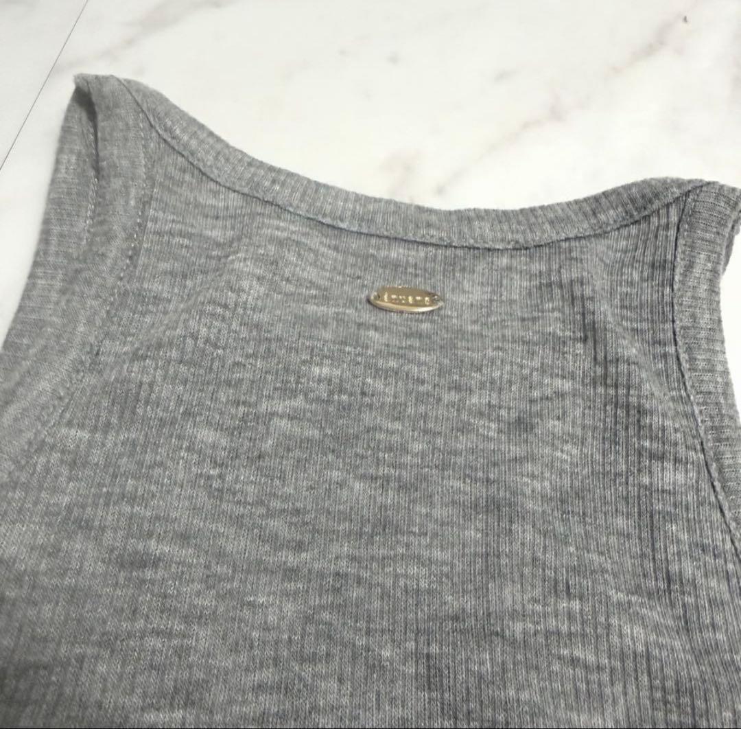 【試着のみ】2025✨️完売品シアーテレコレイヤーカットトップス シルク混 グレー