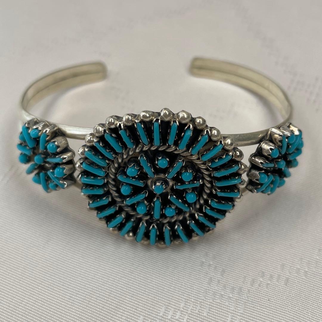 ズニ族スタイル ターコイズ バングル