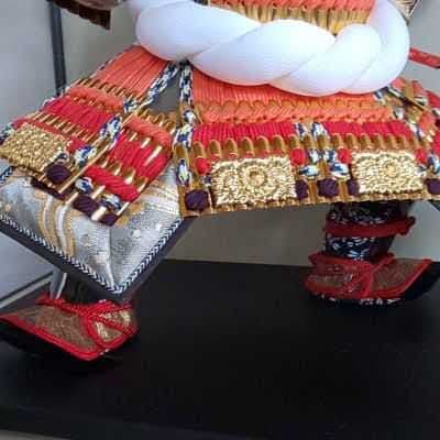 五月人形大将飾り　公達  加越作
ガラスケース入り