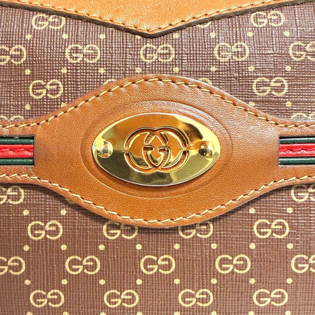 Gucci クラッチバック　オールドグッチ　シェリーライン　GGプラス