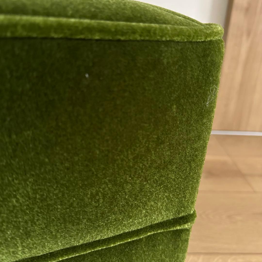美品 カリモク60 オットマン モケットグリーン スツール