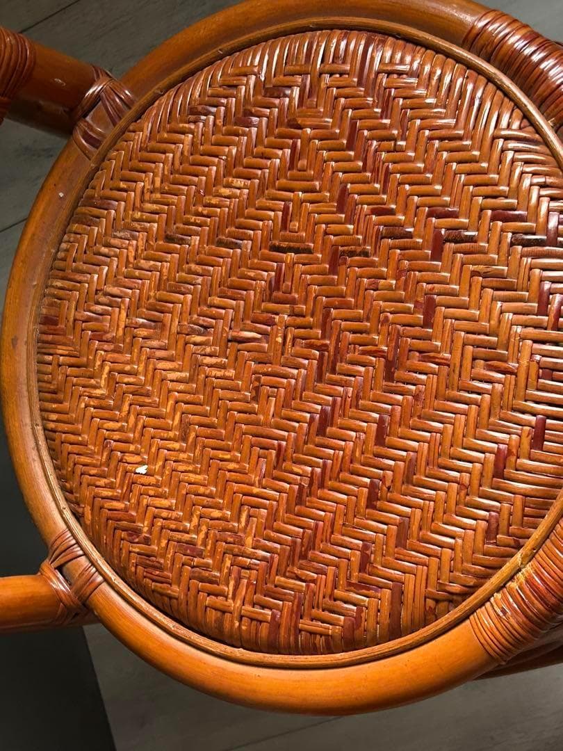希少　ラタン　Rattan ハイバックチェア　バリ島　ヴィンテージ　2脚　IN