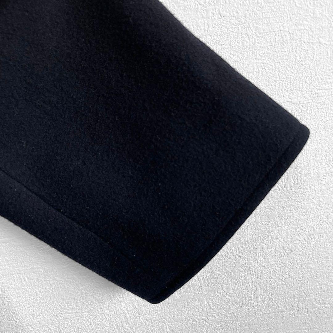 【エリン】ELIN✨美品✨フディーコート　ケープコート　ネイビー　ウール100%