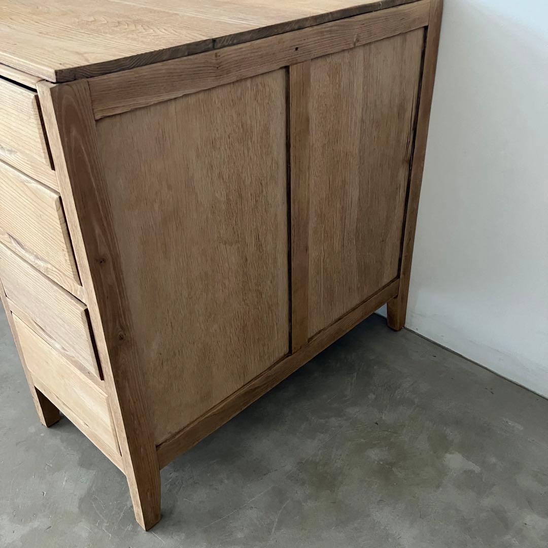 レトロ　アンティーク　古道具　古家具　剥離　ストリップド　机　テーブル　昭和