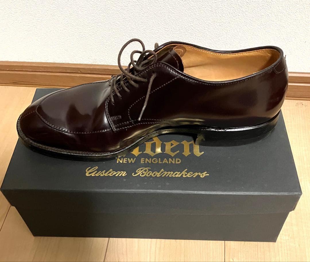 【使用数回】オールデン　バーガンディコードバン 54321 9ハーフD