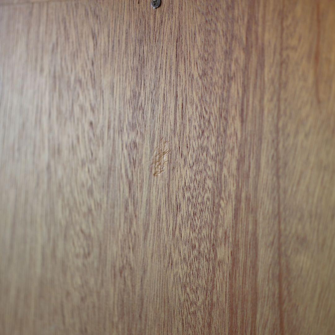 【ヴィンテージ】木製フレーム ウォールミラー（hikari製）面取り鏡面