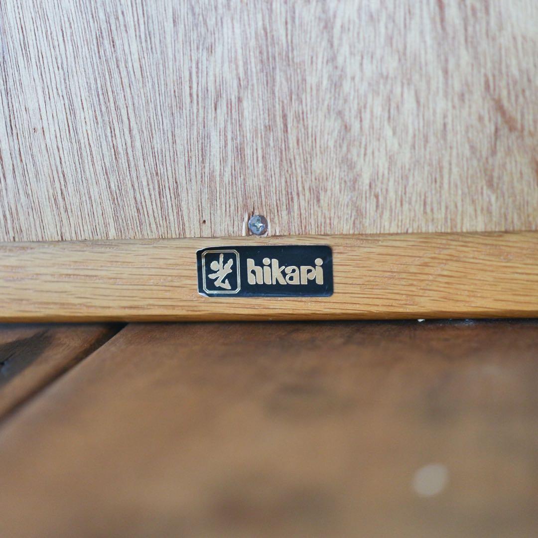 【ヴィンテージ】木製フレーム ウォールミラー（hikari製）面取り鏡面