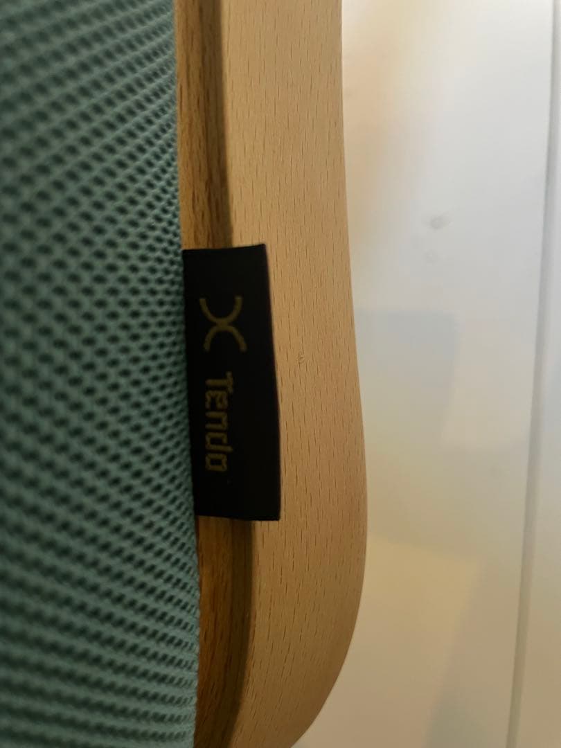 希少！廃盤状態良し　天童木工 机付きチェア Tendo 成形合板 グリーン 椅子