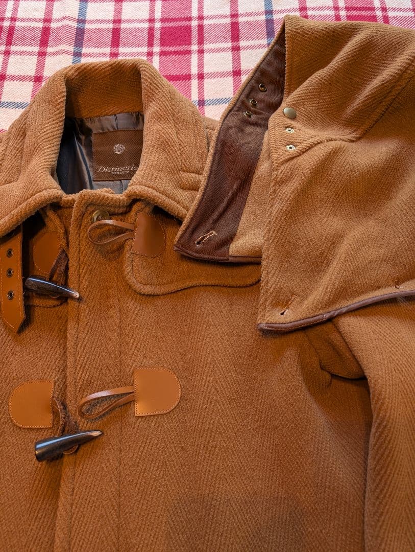 ディスティンクションメンズビギ　ダッフルコート　キャメル　イタリア製素材　日本製