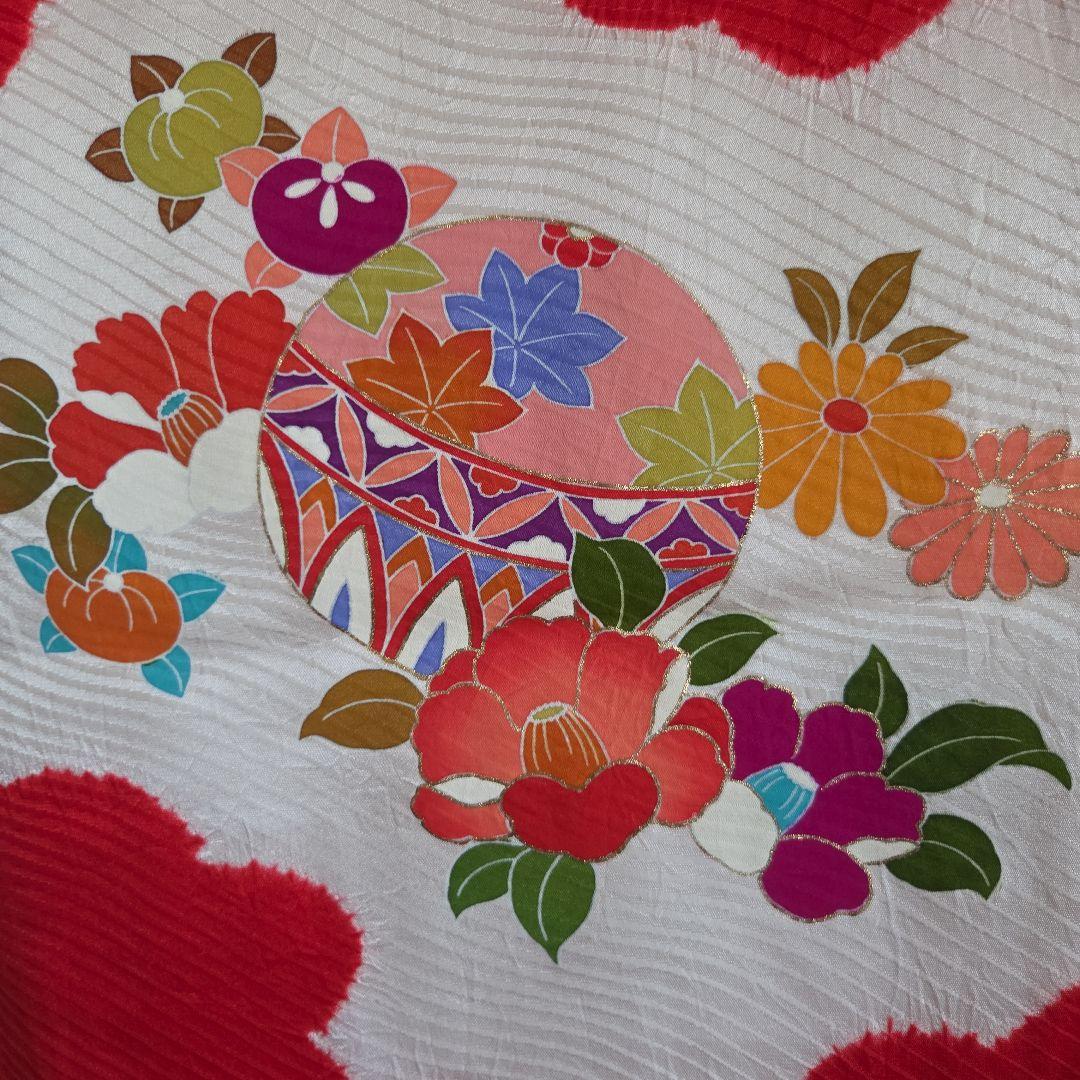 No96　正絹　女の子お祝い着物　産着　長襦袢付き　七五三