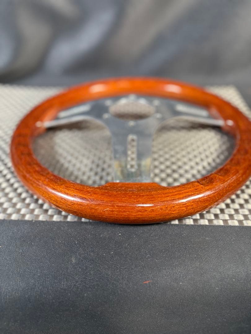 C026 OBA オバ　木製ステアリング　ハンドル　レア　ヴィンテージ 30cm