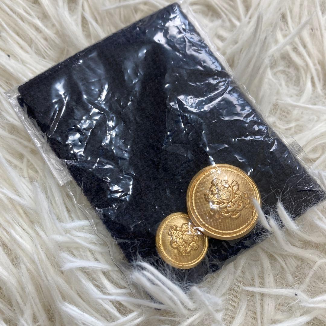 SOV. ✨紺ブレ　テーラードジャケット　　 ワッペン　金ボタン ビジュー