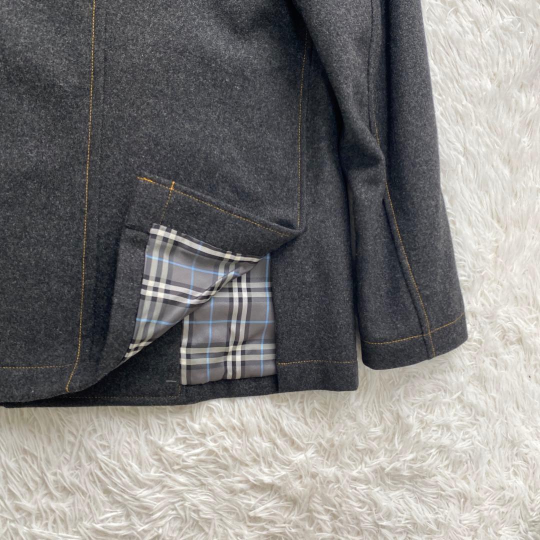 【極美品】BURBERRY BLACK LABELピーコート　グレー　M