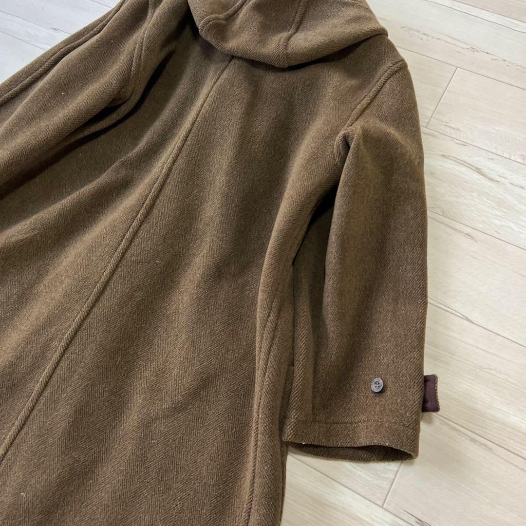 Dunhill ダンヒル ウールダッフルコート イングランド製 ヘリンボーン