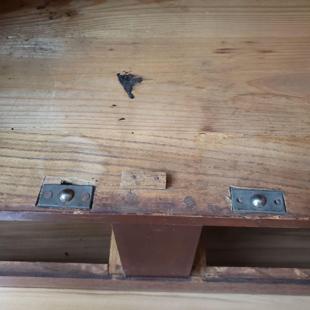 古い木製　ゆらゆらガラス　本棚　食器棚　収納棚　水屋箪笥　古家具