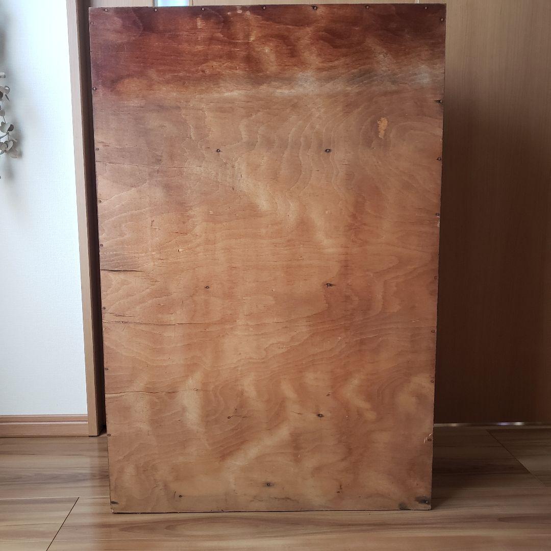 古い木製　ゆらゆらガラス　本棚　食器棚　収納棚　水屋箪笥　古家具