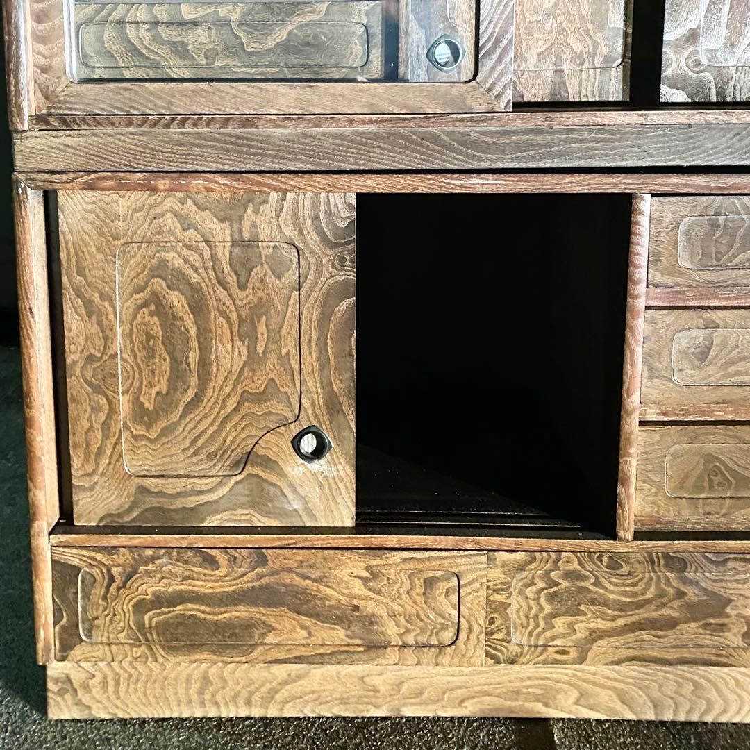 昭和レトロ アンティーク インテリア 古民家 茶箪笥 みせる収納家具