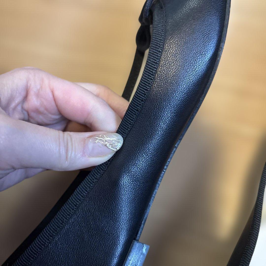 Repetto ブラック バレエシューズ フラット