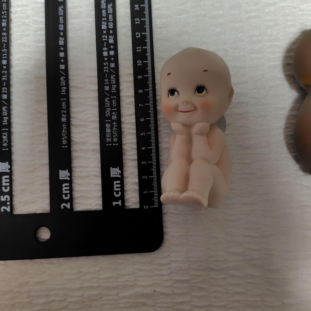 キューピー　白・茶色　瀬戸物 陶器