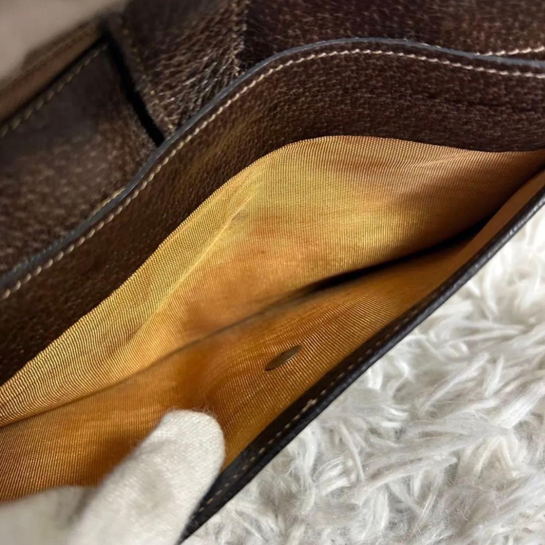 GUCCI GGスプリーム　レザー　ポーチ　セカンドバッグ　クラッチバッグ