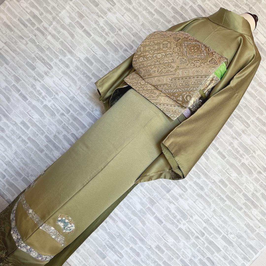 訪問着　フルセット　地紙　熨斗　綸子　金彩加工　入学式　卒業式　七五三　H2