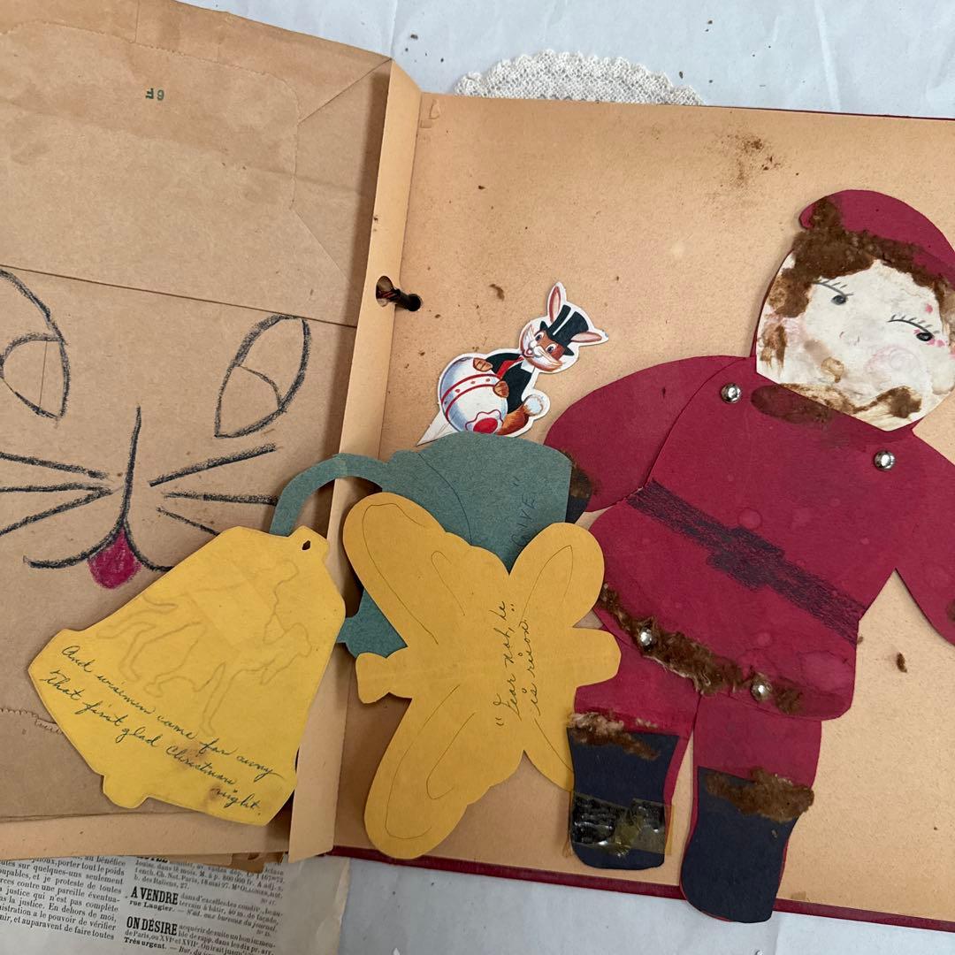 ジャンクジャーナル素材に♡大量ビンテージ可愛い紙モノ洋書スクラップブック