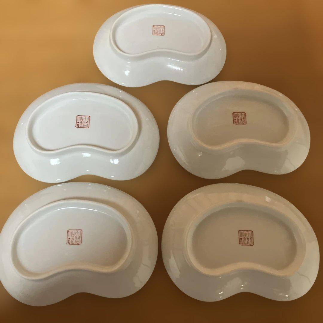 九谷焼　手描き　お皿5枚セット　仙龍窯