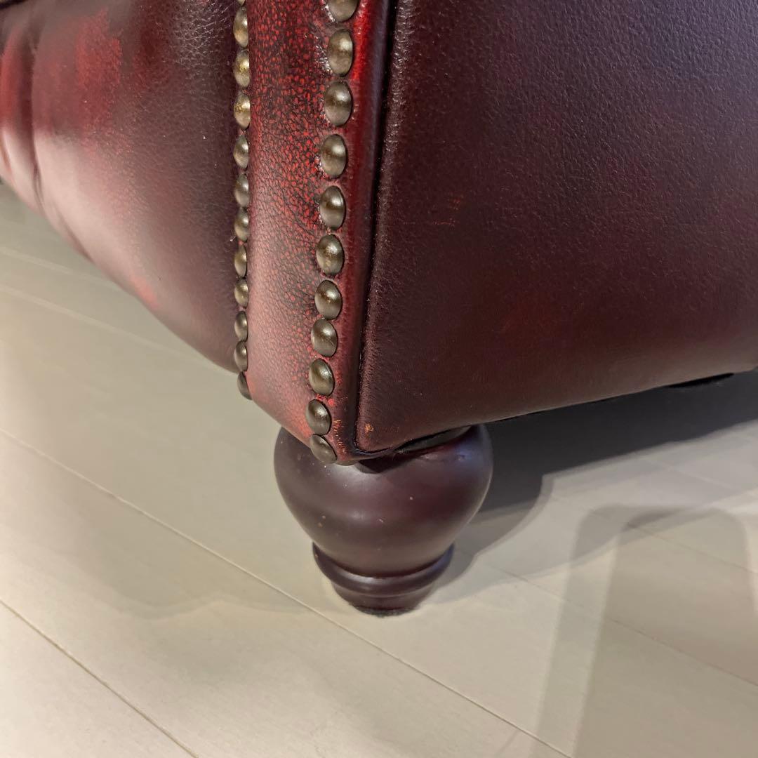 チェスターフィールド　ソファ　2人掛け　本革　ヴィンテージ