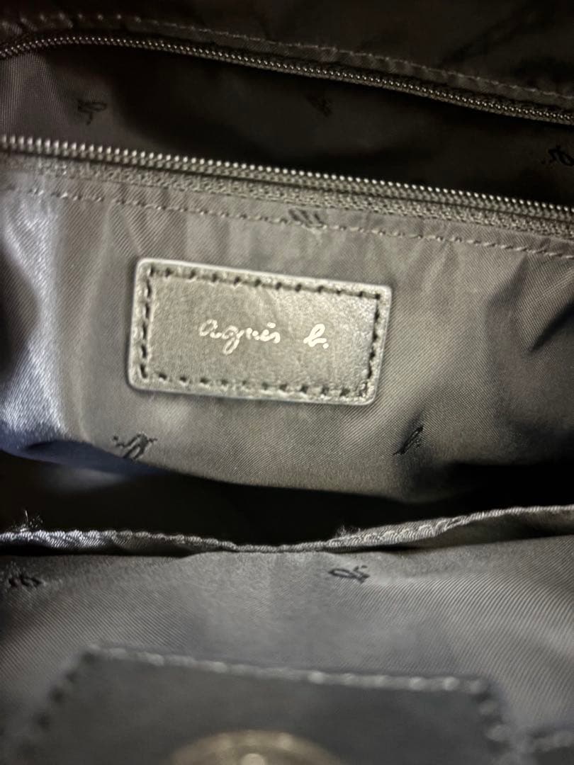 agnes b✨ショルダーバッグ LUCY 2way レザー ブラック