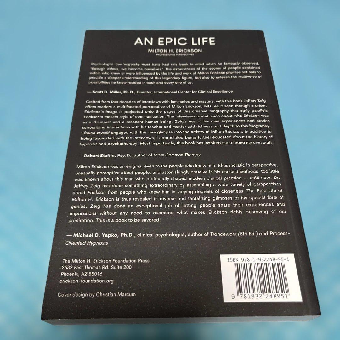 AN EPIC LIFE MILTON H.ERICKSON【匿名配送】