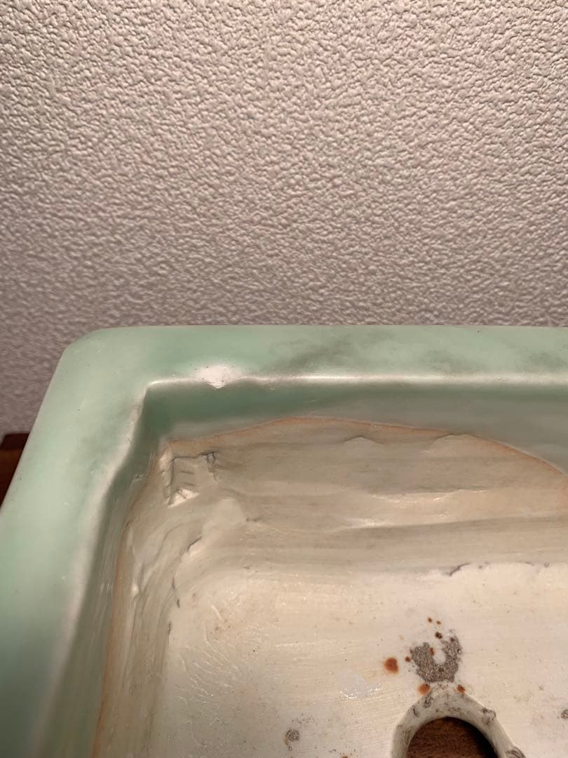 青磁長方鉢 時代鉢 盆栽 鉢植え 青磁 染付 水仙 和鉢