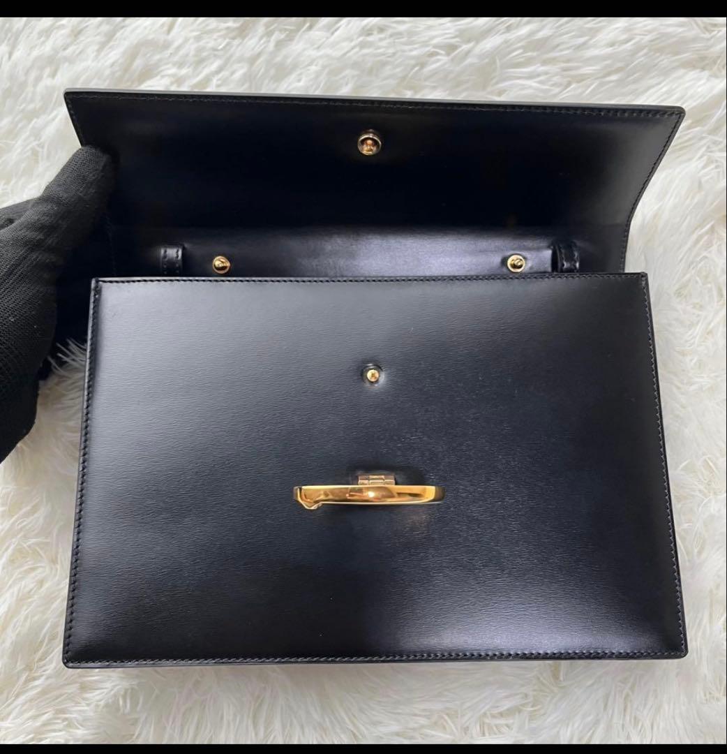 【美品】Cartier カルティエ パンテール クラッチバッグ レザー ブラック