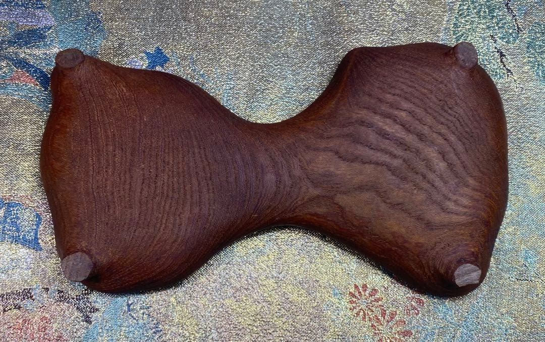 6584 老太湖石 銘 紫栞城 ウブ 刻印あり 台座2個あり 桐箱あり