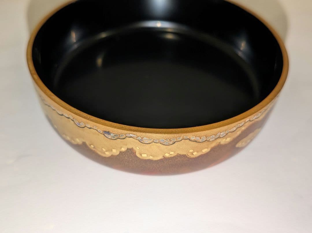 『赤富士　平棗』蒔絵　新井宗賀作　新井満平　輪島塗加賀茶器表千家裏千家塗師茶道具