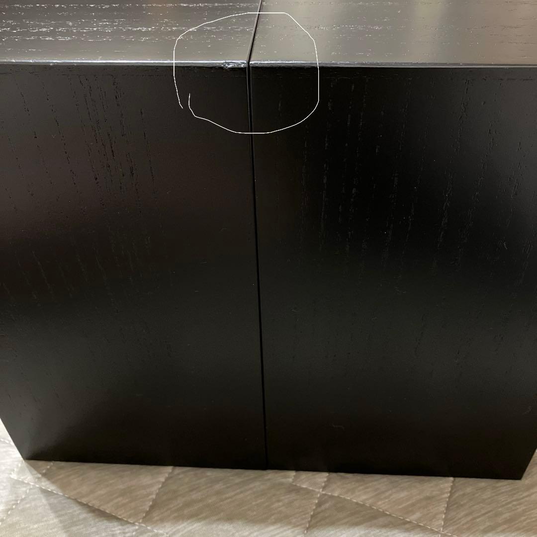 [多目的桐箱] 想ひ箱 左右開閉式 桐木地無垢材 黒 ［メモリアルBOX]