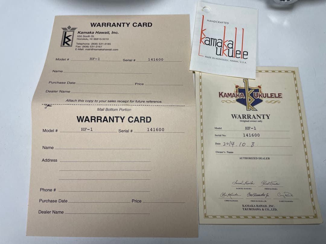ひろKAMAKA カマカ ウクレレ HF-1ソプラノウクレレ 2014年製
