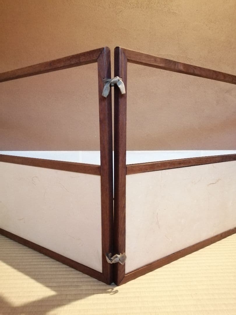 【茶道具】流水金箔ちらし絵風炉先　風炉先屏風　風炉先214