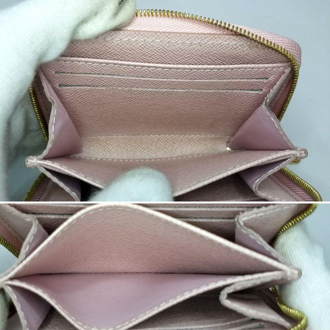 専用ルイヴィトン ダミエ アズール ジッピーパース ケース 小銭入 ピンク