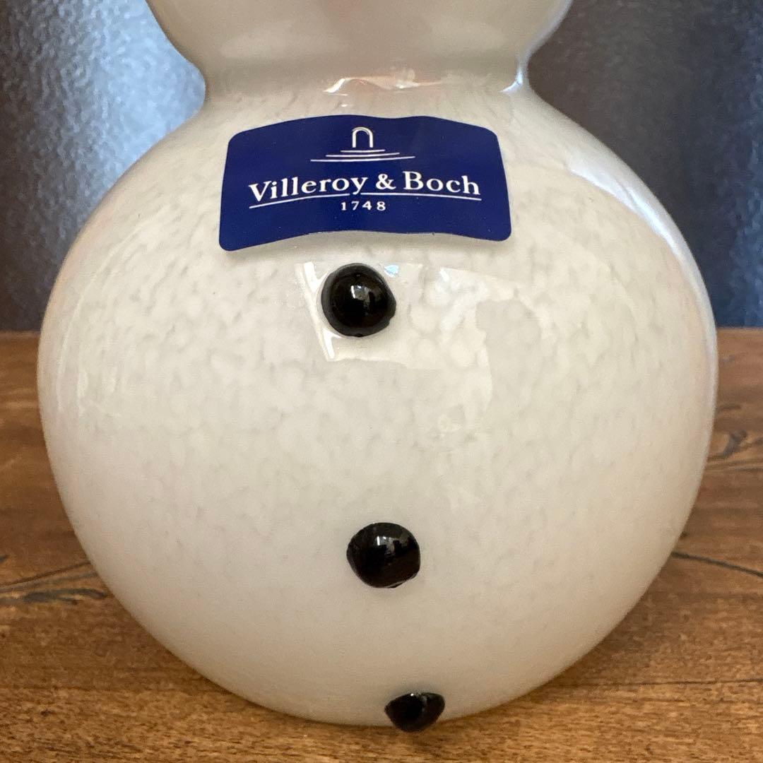 新品未使用　ビレロイ&ボッホ　クリスマス　雪だるま　ガラスオブジェ