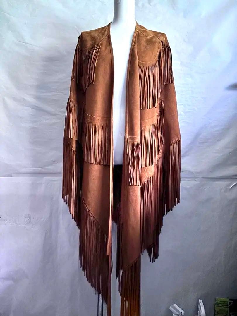 roberto cavalli ロベルトカヴァリ　レザーポンチョ　ケープコート