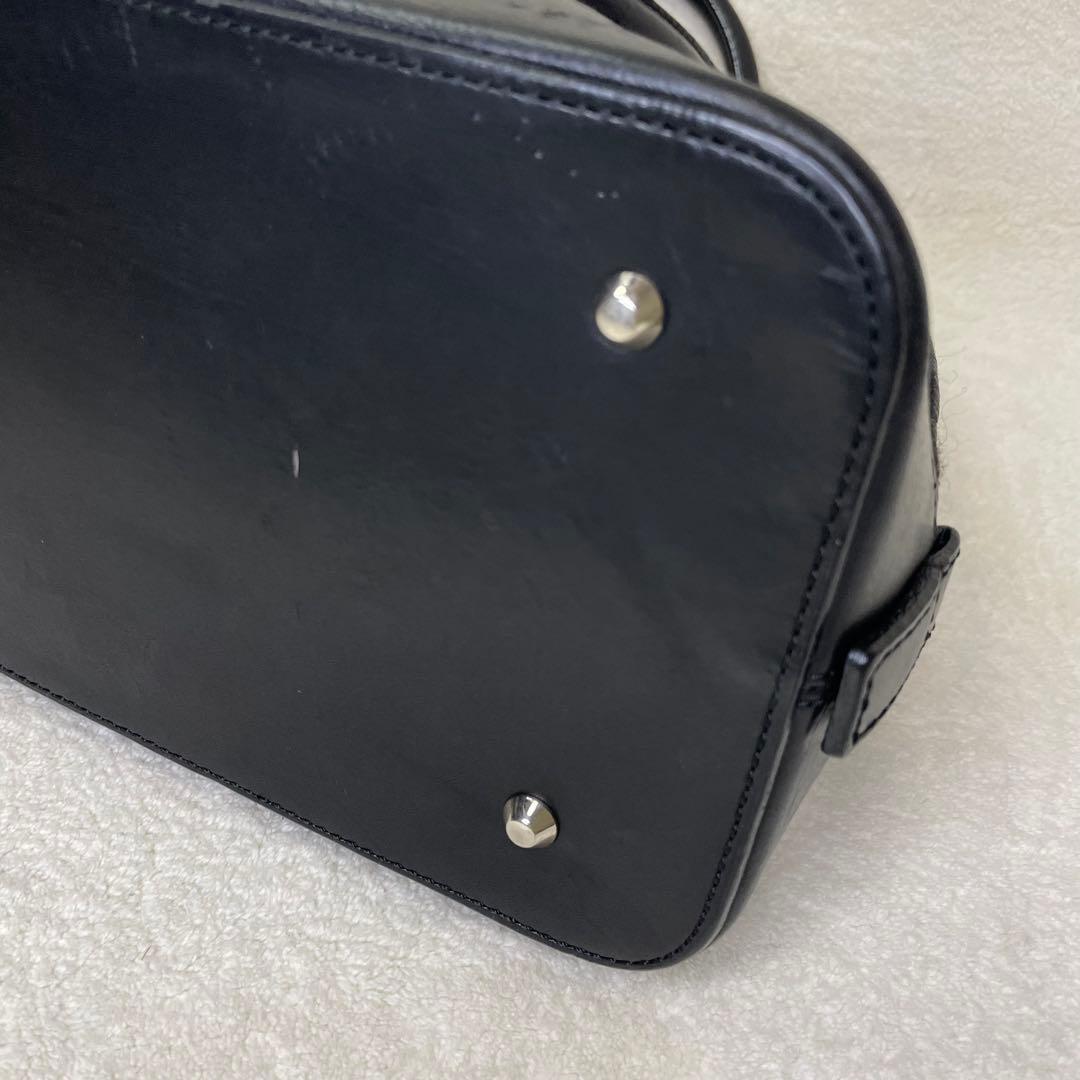 BURBERRY バーバリー ハンドバッグ チェック柄 ウール レザー