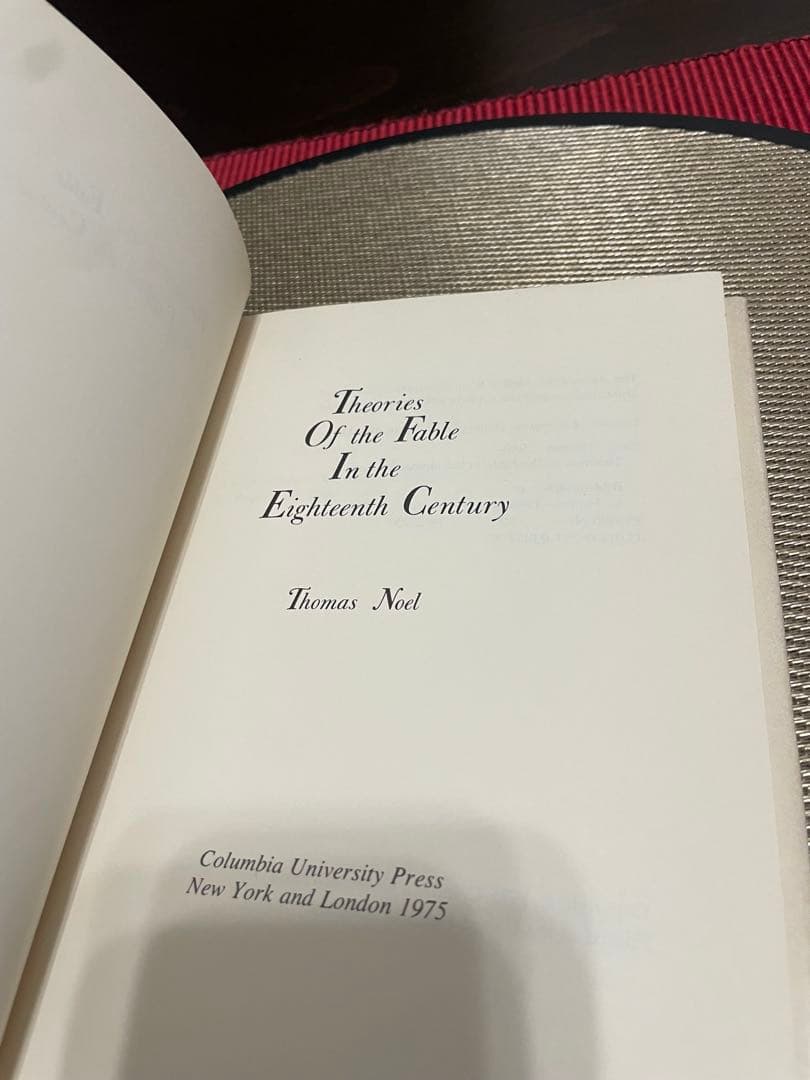 Theories Of the Fable In the Eighteenth…