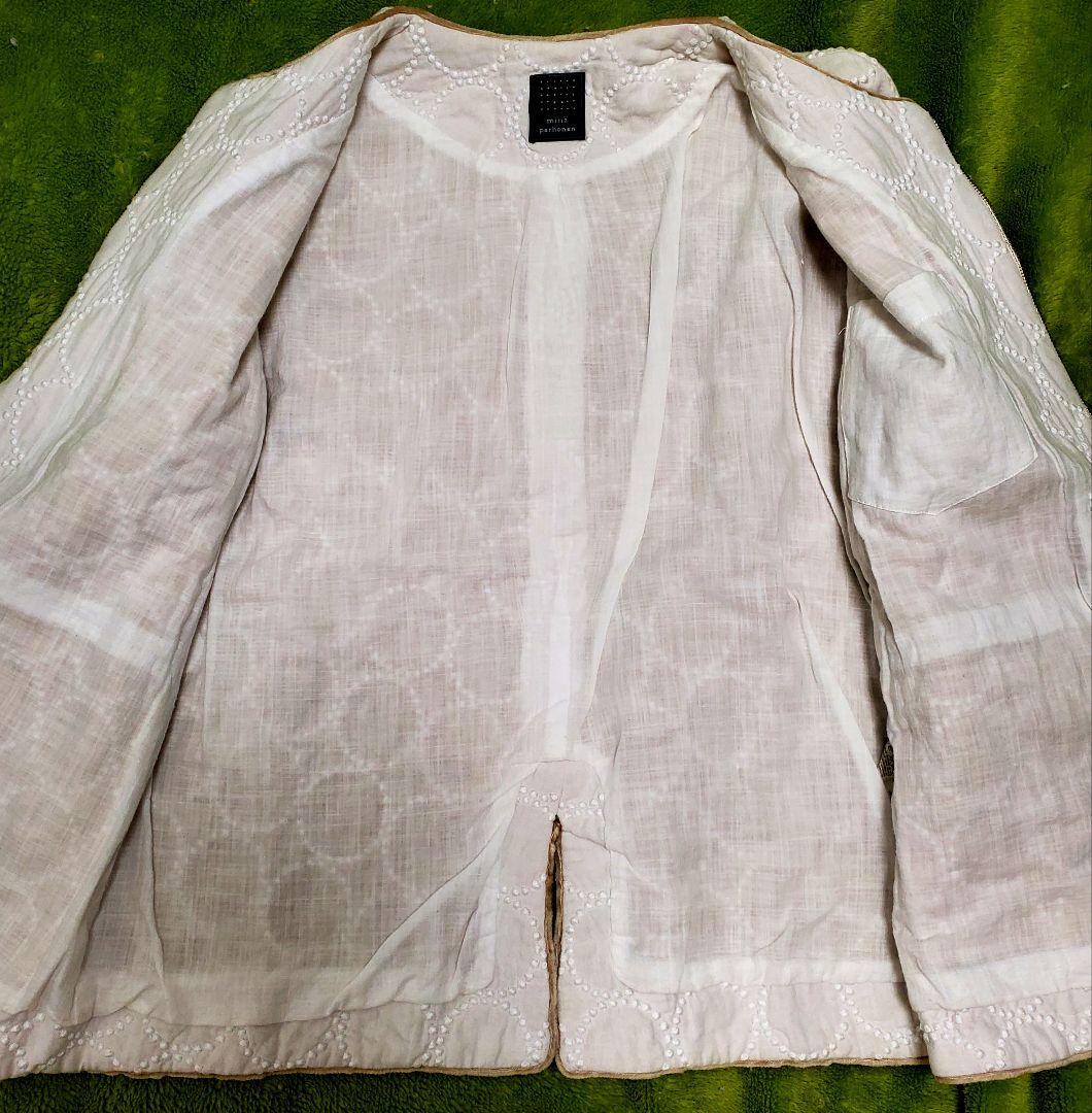 麻×ガーゼ風素材！ミナペルホネン ジャケット Sybillaシビラ タンバリン