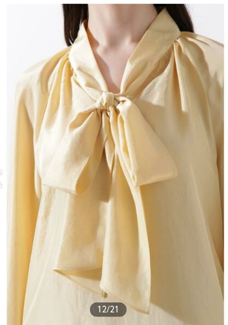 mi新品未使用タグ付きピンキーダイアンラグランボウタイブラウス