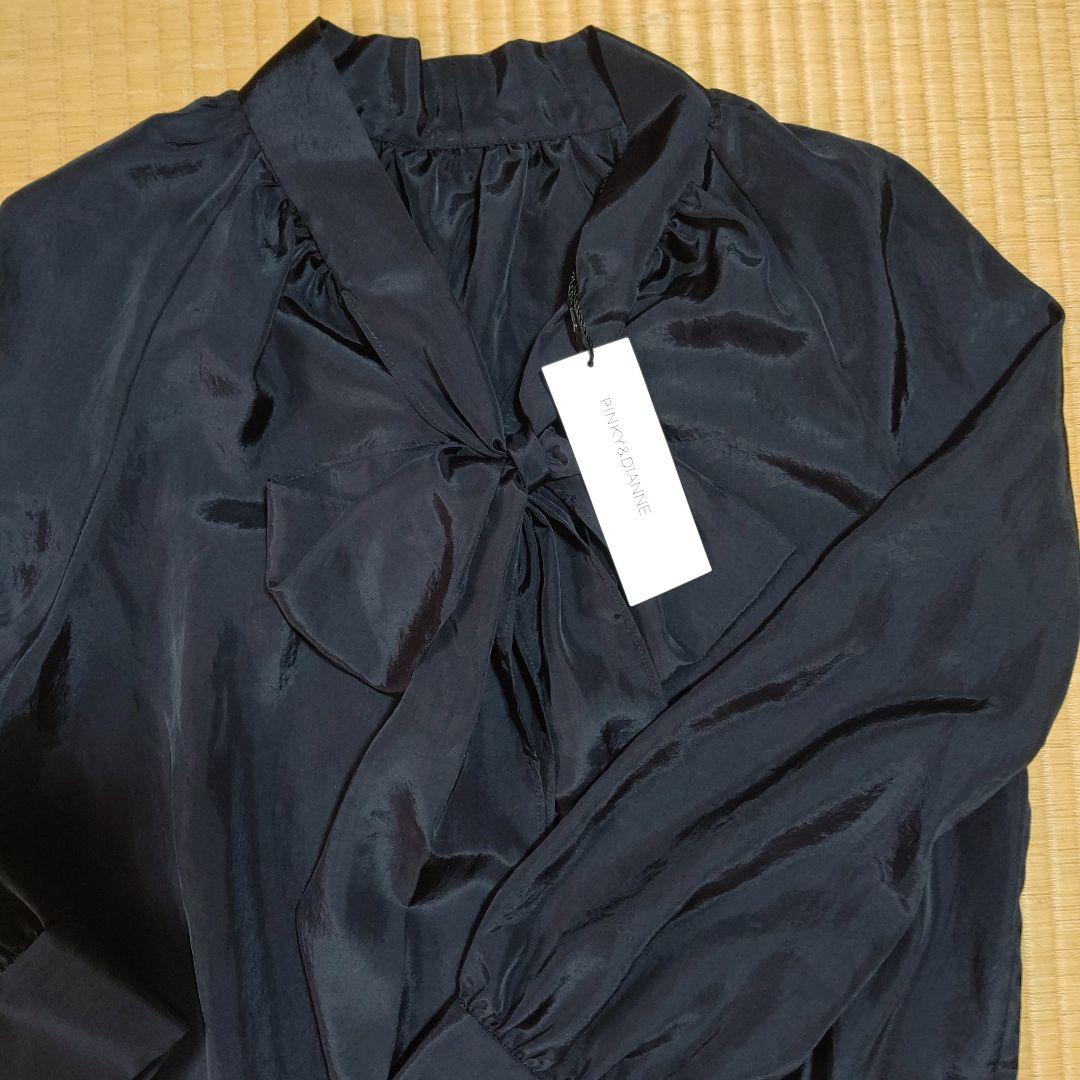 mi新品未使用タグ付きピンキーダイアンラグランボウタイブラウス