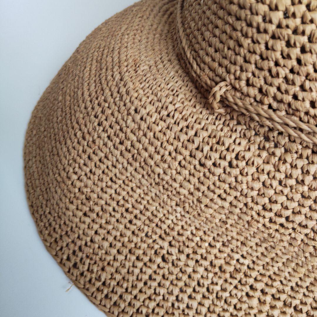 美品 ヘレンカミンスキー ラフィアハット プロバンス10 幅広 麦わら帽子