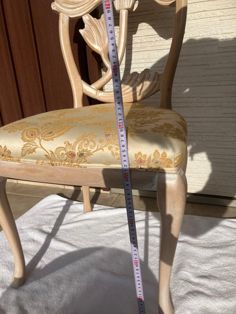 ◉アンティーク調 猫脚 彫刻 ◉ダイニングチェア 木製 1脚