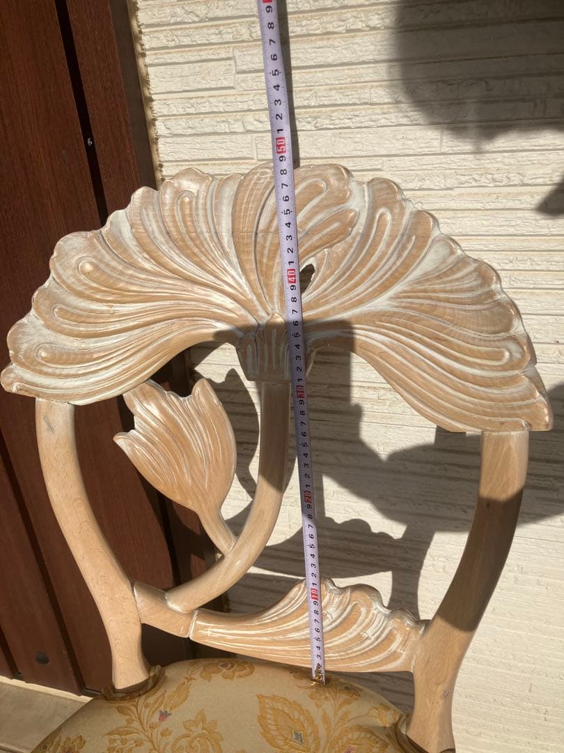 ◉アンティーク調 猫脚 彫刻 ◉ダイニングチェア 木製 1脚