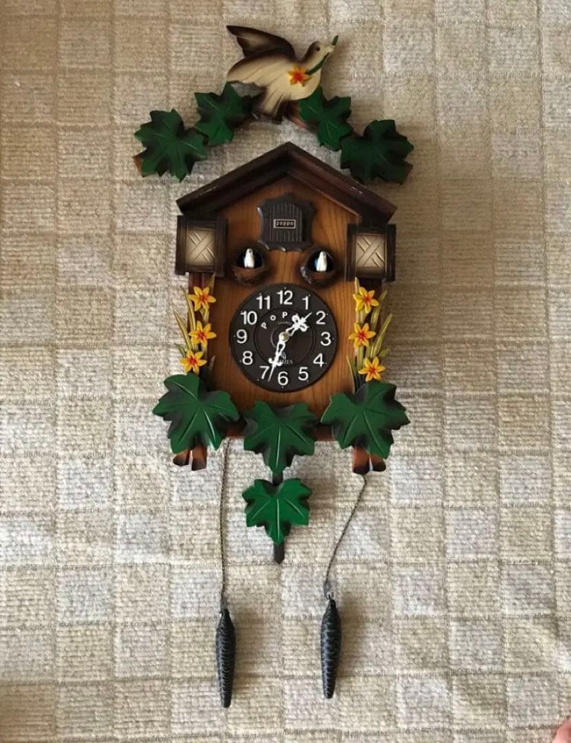 昭和アンティーク 飾り　オブジェ　◉シチズン　鳩時計 ◉木製チェア　一点物