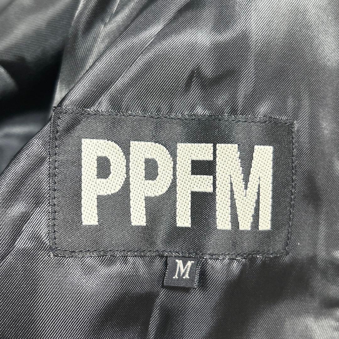 【PPFM】ナポレオンジャケット(M)フード・ラクーンファー付　黒　ウールコート